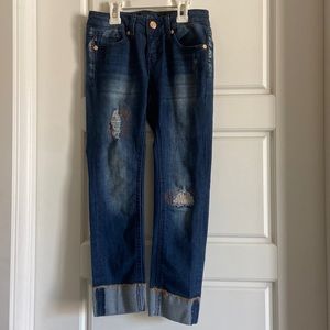 Vigos size 7 jeans. Cuffed bottom